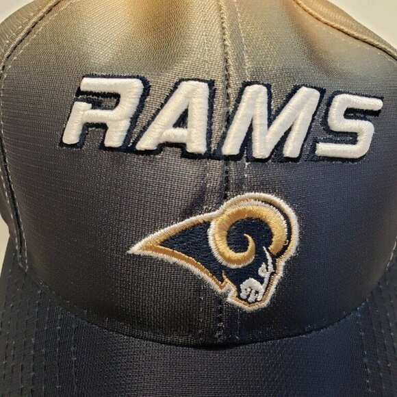 PUMA NFL Los Angeles Rams The Slick Ball Cap Hat Adult Adjustable Blue Gold - Picture 3 of 7